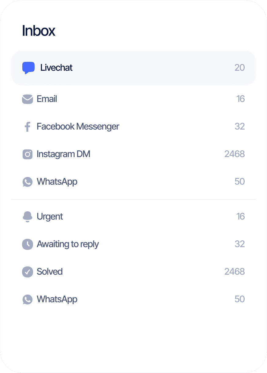 Inbox Widget Preview